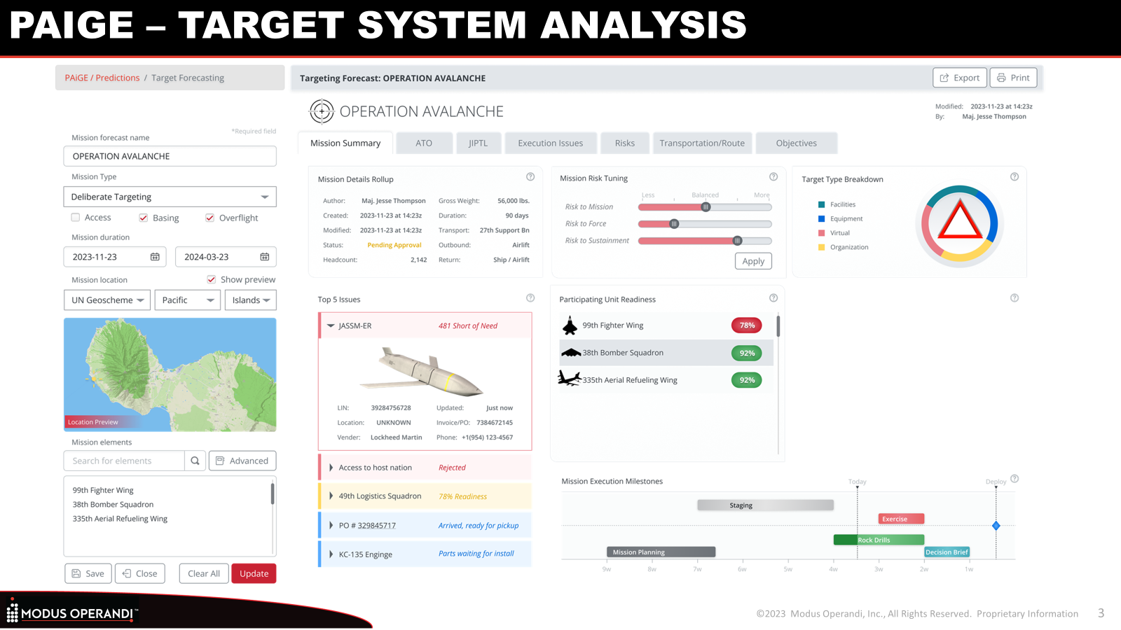 PAiGE Target System Analysis